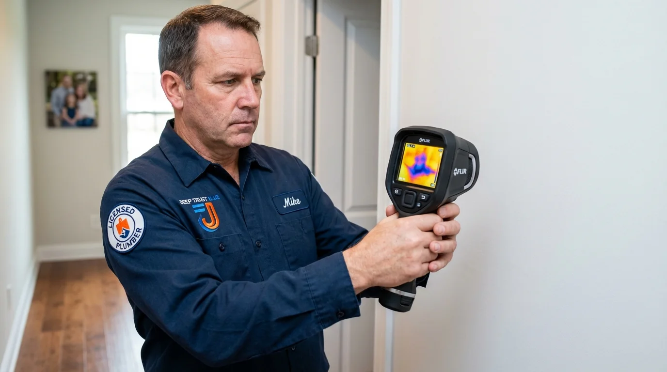 Thermal imaging leak detection by Johns Plumbing LLC in Alum Creek